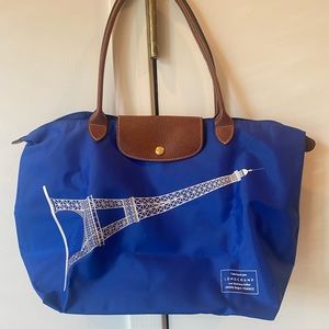 Limited addition Longchamp bag with Eiffel Tower design